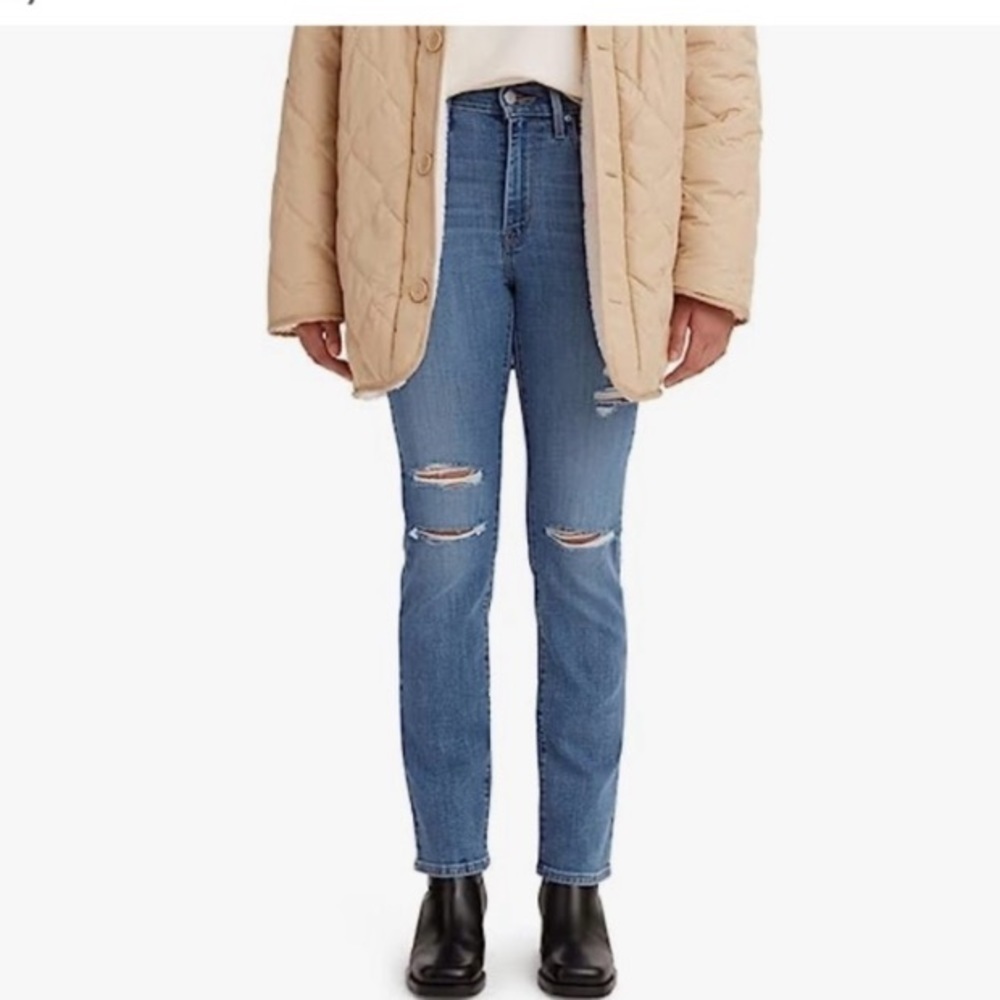 Levi's 724 High Rise Straight Leg Jeans Size 28